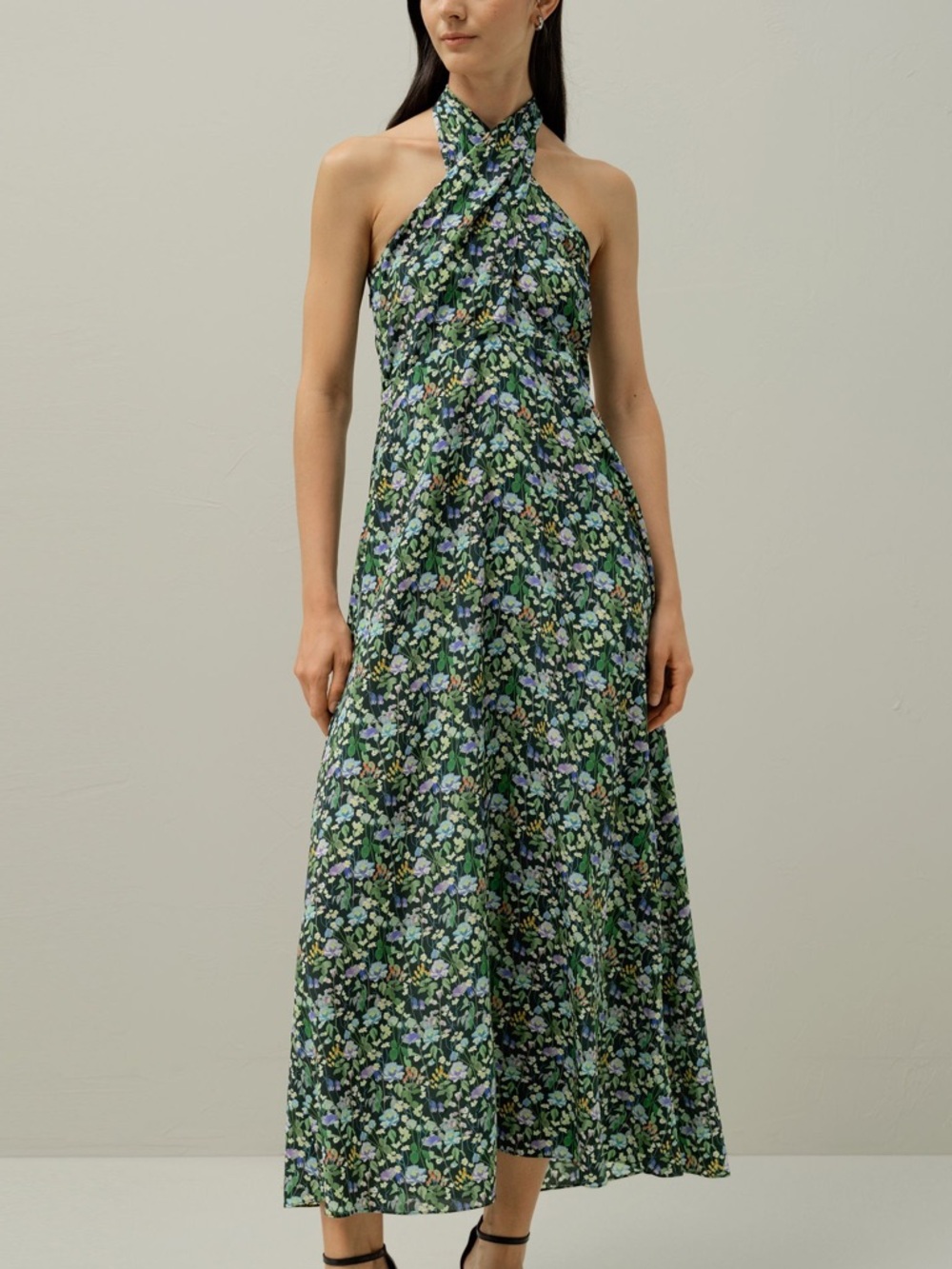 Lilysilk Fairytale Forest Maxi Dress Sz S